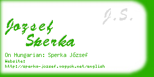 jozsef sperka business card